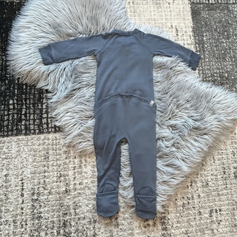 Goumi Kids Grow With You Loose Fit Zippy In Midnight Bamboo Jumpsuit Size 12-18m
